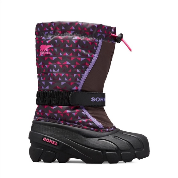 Sorel Other - SOREL youth girls flurry print boots size 4 NWT